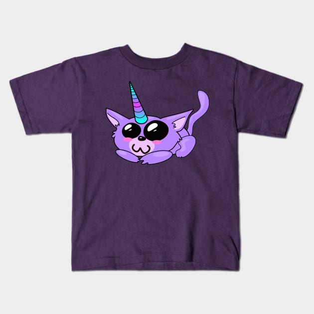 Unicorn Kitty Kids T-Shirt by SubtleSplit